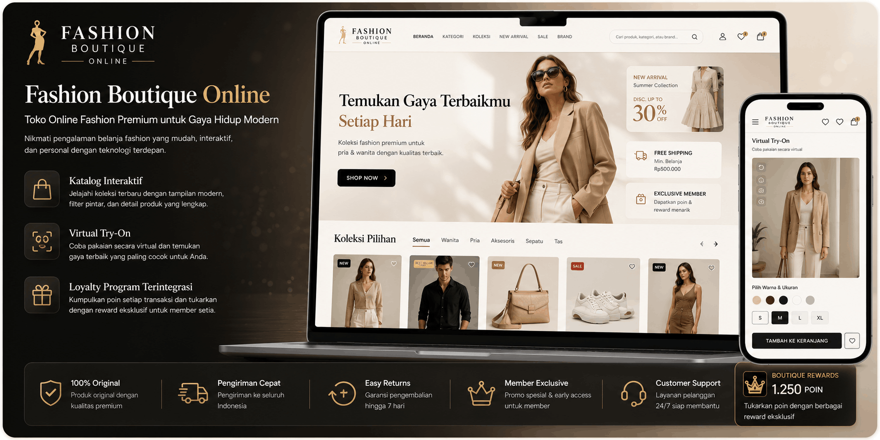 Portfolio E-Commerce Fashion Store - JasaPanda